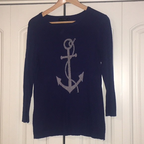 Sweaters - 3/4 sleeve light anchor sweater